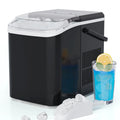 Portable Ice Maker Machine, 26.5 Lb/Day Ice, Two Ice Sizes, Self-Cleaning Function, Bullet Ice Maker with Ice Scoop & Basket, Black