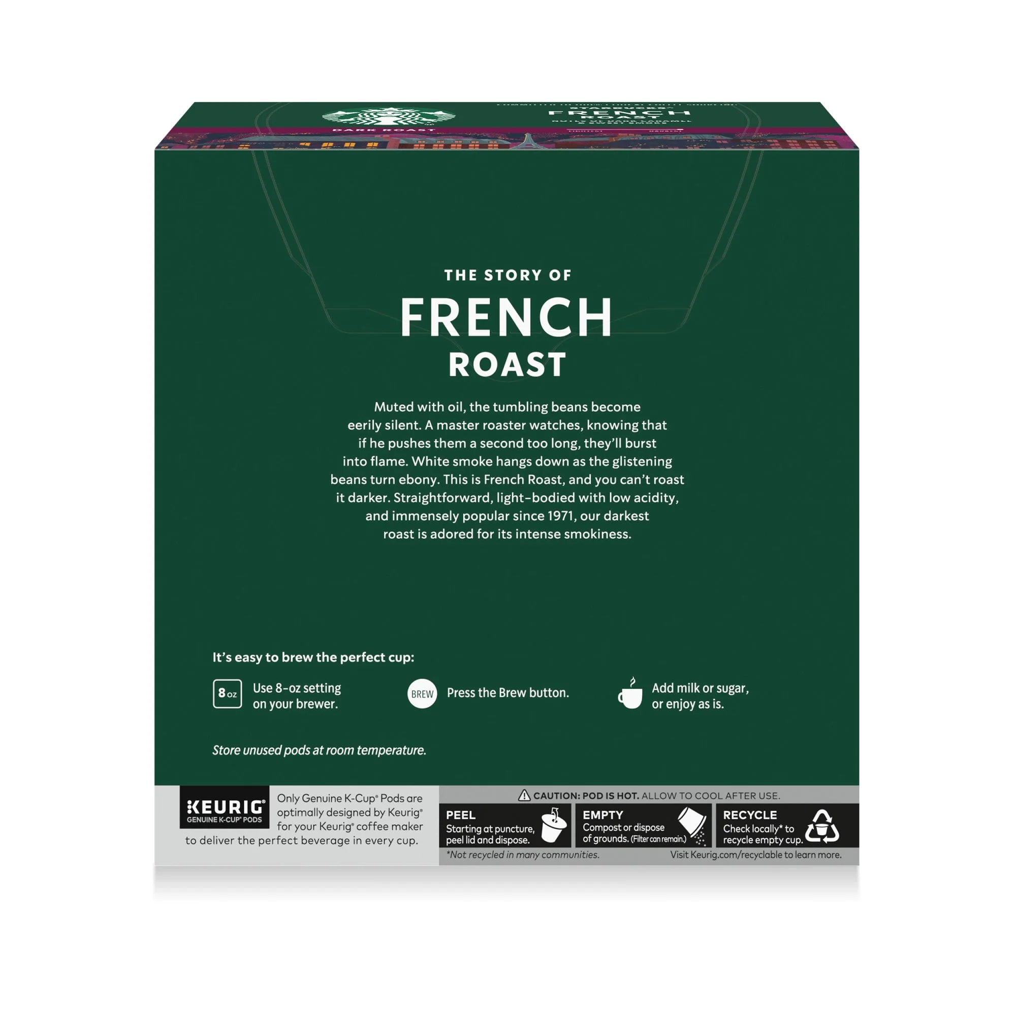 Starbucks French Roast, Hot or Iced Coffee, Dark Roast K-Cup Coffee Pods, 32 Count​