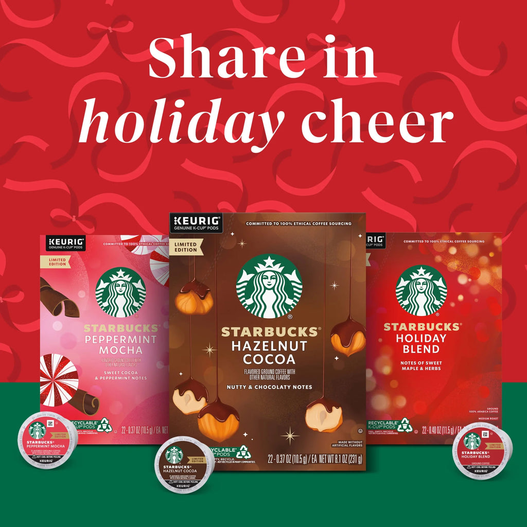 Starbucks Holiday Blend, Medium Roast Coffee, Keurig K-Cup Coffee Pods, 22 Count